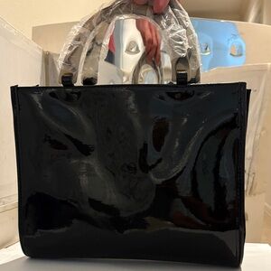 Neiman Marcus Glossy Black Tote